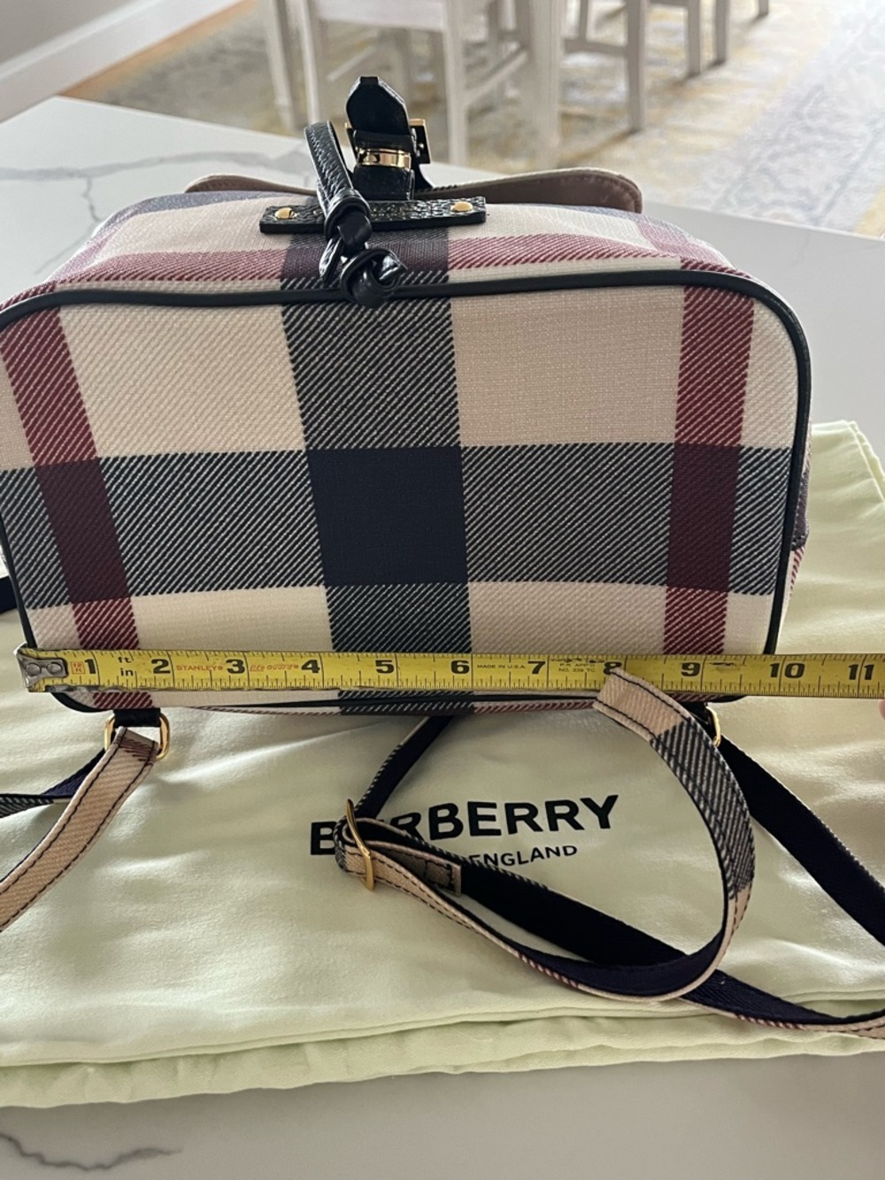 Burberry of Japan Exclusive Blue Label Crestbridge Check Canvas Backpack - NWOT - Picture 14 of 16